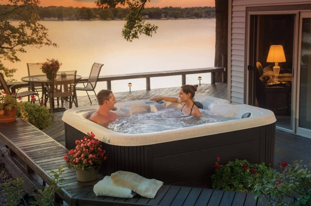 small outdoor hot tub