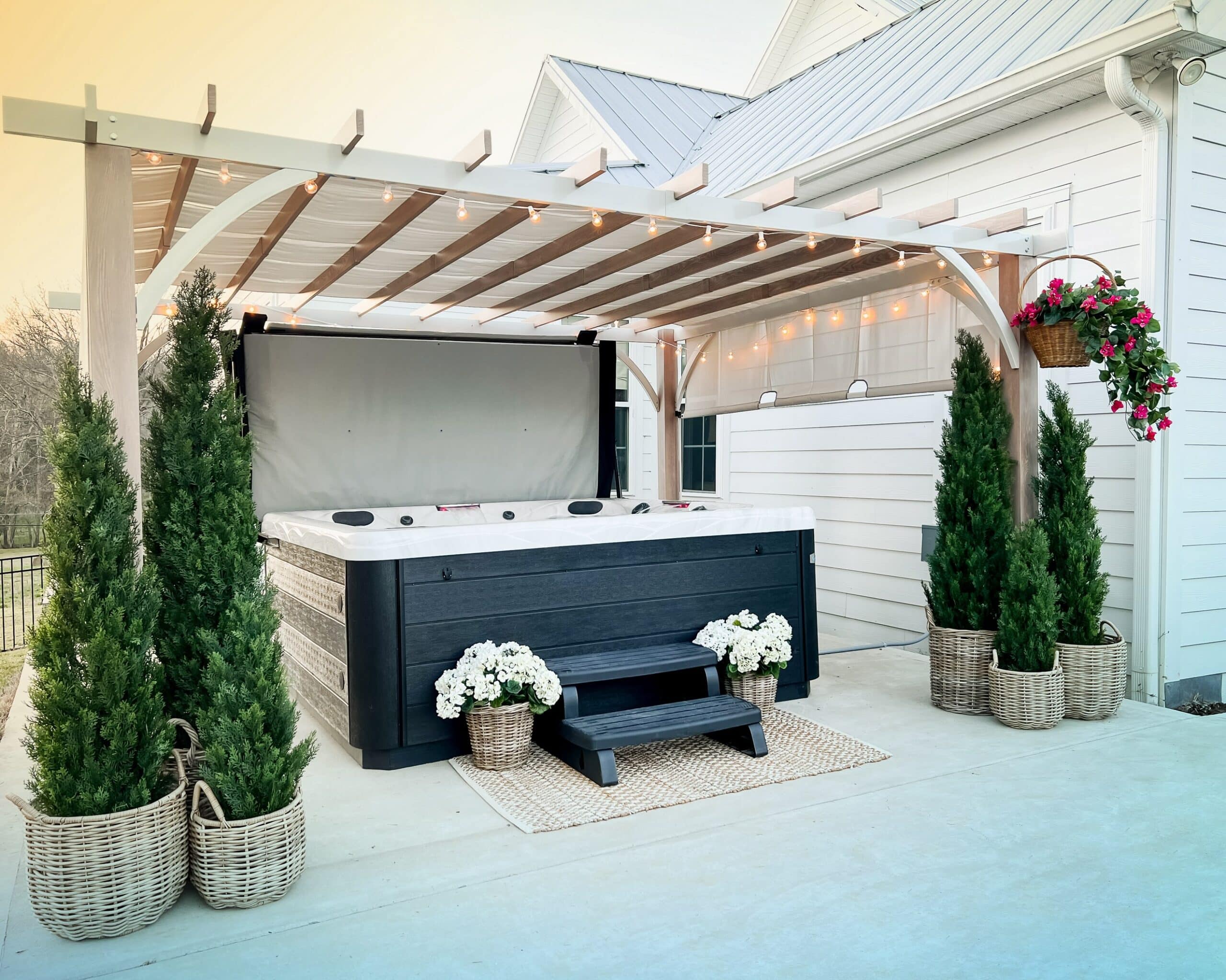 using a hot tub in summer