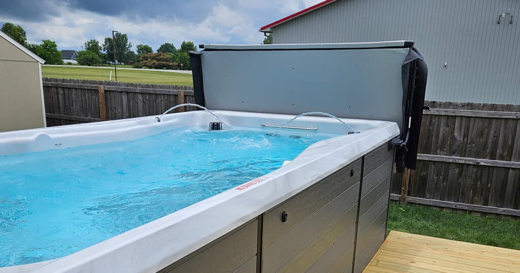 swim spa on deck