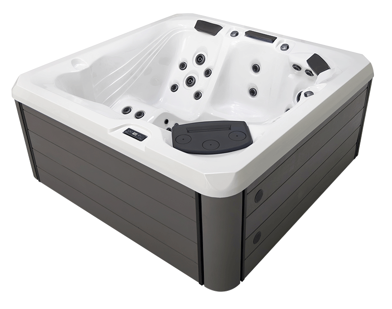 Three quarter view of a LH Series hot tub