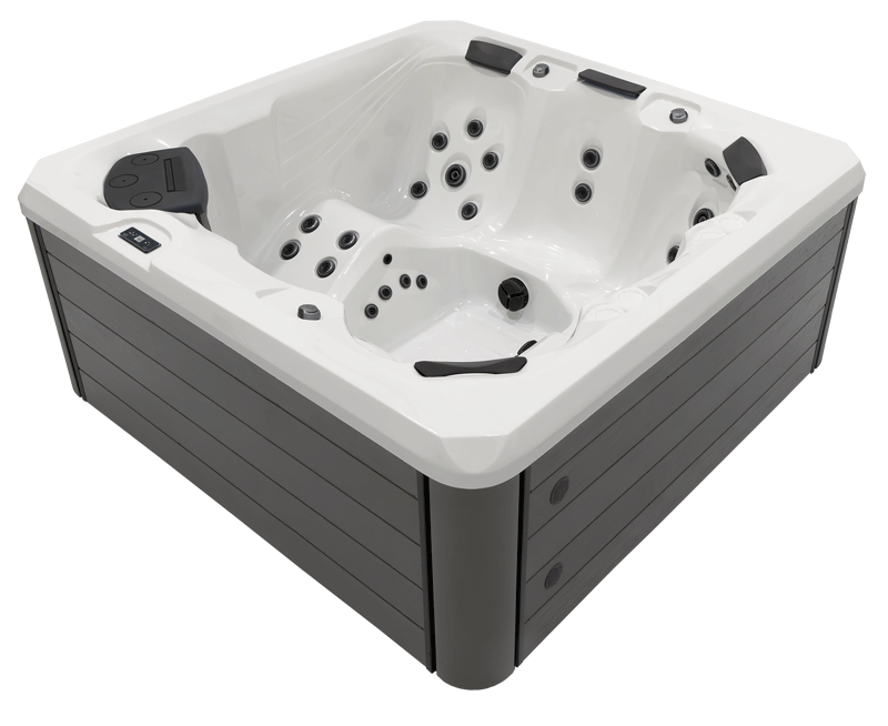 Three quarter view of a LH Series hot tub